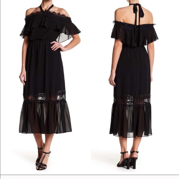 NWT Nanette Lepore halter cold shoulder dress - Picture 3 of 8